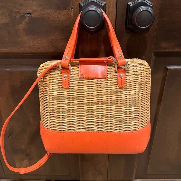 Kate Spade Waverly Terrace Maisemore Wicker Satchel Bag - Picture 6 of 12